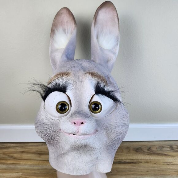 🔸️Deluxe Bunny Full Head Latex Costume Mask - Picture 3 of 16